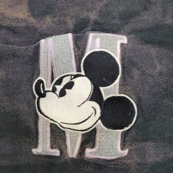 Vintage 90s Mickey Shirt Womens Xl 22x26 Bleached Black - Picture 10 of 13